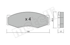 Sada brzdových destiček, kotoučová brzda METELLI 22-0066-0