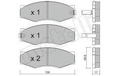 Sada brzdových destiček, kotoučová brzda METELLI 22-0066-1