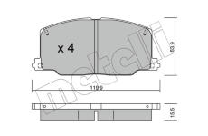 Sada brzdových destiček, kotoučová brzda METELLI 22-0067-0