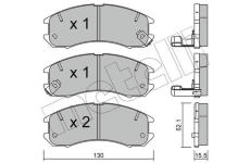 Sada brzdových destiček, kotoučová brzda METELLI 22-0068-0