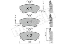 Sada brzdových destiček, kotoučová brzda METELLI 22-0069-0