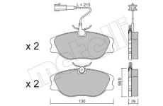 Sada brzdových destiček, kotoučová brzda METELLI 22-0072-1