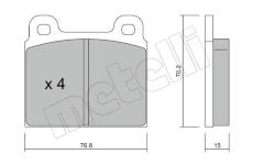 Sada brzdových destiček, kotoučová brzda METELLI 22-0078-1