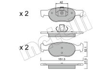 Sada brzdových destiček, kotoučová brzda METELLI 22-0079-1