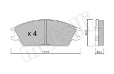 Sada brzdových destiček, kotoučová brzda METELLI 22-0081-0