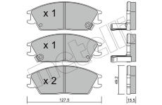 Sada brzdových destiček, kotoučová brzda METELLI 22-0081-1