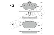 Sada brzdových destiček, kotoučová brzda METELLI 22-0082-2