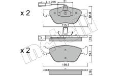 Sada brzdových platničiek kotúčovej brzdy METELLI 22-0083-1