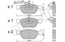 Sada brzdových destiček, kotoučová brzda METELLI 22-0083-2