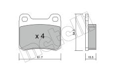 Sada brzdových platničiek kotúčovej brzdy METELLI 22-0092-1