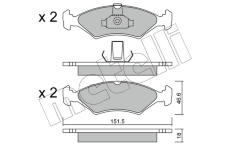 Sada brzdových platničiek kotúčovej brzdy METELLI 22-0093-0
