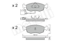 Sada brzdových destiček, kotoučová brzda METELLI 22-0094-1