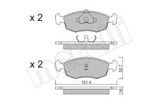 Sada brzdových destiček, kotoučová brzda METELLI 22-0094-2