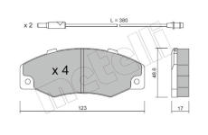 Sada brzdových destiček, kotoučová brzda METELLI 22-0096-0