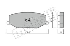 Sada brzdových platničiek kotúčovej brzdy METELLI 22-0097-0