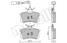 Sada brzdových platničiek kotúčovej brzdy METELLI 22-0100-3