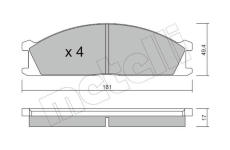 Sada brzdových destiček, kotoučová brzda METELLI 22-0107-0