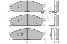 Sada brzdových destiček, kotoučová brzda METELLI 22-0107-1