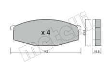 Sada brzdových destiček, kotoučová brzda METELLI 22-0110-0