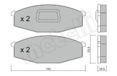 Sada brzdových destiček, kotoučová brzda METELLI 22-0110-1
