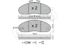 Sada brzdových destiček, kotoučová brzda METELLI 22-0111-1