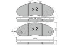 Sada brzdových destiček, kotoučová brzda METELLI 22-0111-2