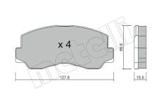 Sada brzdových destiček, kotoučová brzda METELLI 22-0112-0