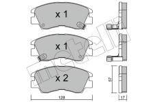 Sada brzdových destiček, kotoučová brzda METELLI 22-0115-0