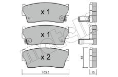 Sada brzdových platničiek kotúčovej brzdy METELLI 22-0116-0