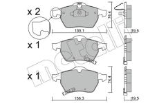 Sada brzdových destiček, kotoučová brzda METELLI 22-0118-1