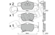 Sada brzdových destiček, kotoučová brzda METELLI 22-0118-2