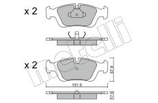 Sada brzdových destiček, kotoučová brzda METELLI 22-0124-0