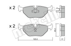 Sada brzdových destiček, kotoučová brzda METELLI 22-0125-0