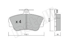 Sada brzdových destiček, kotoučová brzda METELLI 22-0130-0