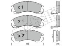 Sada brzdových destiček, kotoučová brzda METELLI 22-0134-0