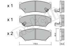 Sada brzdových destiček, kotoučová brzda METELLI 22-0136-0