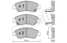 Sada brzdových destiček, kotoučová brzda METELLI 22-0138-0