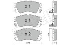 Sada brzdových destiček, kotoučová brzda METELLI 22-0140-0
