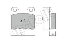 Sada brzdových platničiek kotúčovej brzdy METELLI 22-0141-0