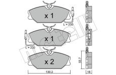 Sada brzdových destiček, kotoučová brzda METELLI 22-0142-1