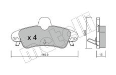 Sada brzdových platničiek kotúčovej brzdy METELLI 22-0143-1