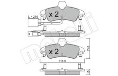Sada brzdových destiček, kotoučová brzda METELLI 22-0143-2