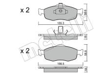 Sada brzdových destiček, kotoučová brzda METELLI 22-0146-0