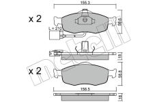 Sada brzdových destiček, kotoučová brzda METELLI 22-0146-1