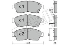 Sada brzdových destiček, kotoučová brzda METELLI 22-0149-0