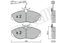 Sada brzdových destiček, kotoučová brzda METELLI 22-0154-1