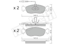 Sada brzdových destiček, kotoučová brzda METELLI 22-0156-0