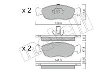 Sada brzdových destiček, kotoučová brzda METELLI 22-0156-1