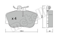 Sada brzdových platničiek kotúčovej brzdy METELLI 22-0158-0