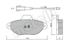 Sada brzdových destiček, kotoučová brzda METELLI 22-0159-2